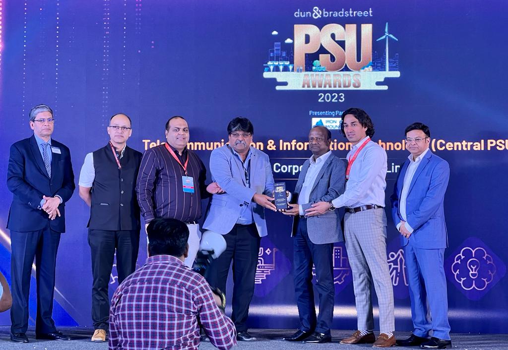 RailTel wins the Dun & Bradstreet Award 2023 in the Telecommunication & Information Technology (Central PSUs) category.